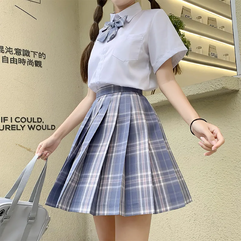 Японская школьная форма фиолетовые юбки платья для девочек костюмы JK рубашка с