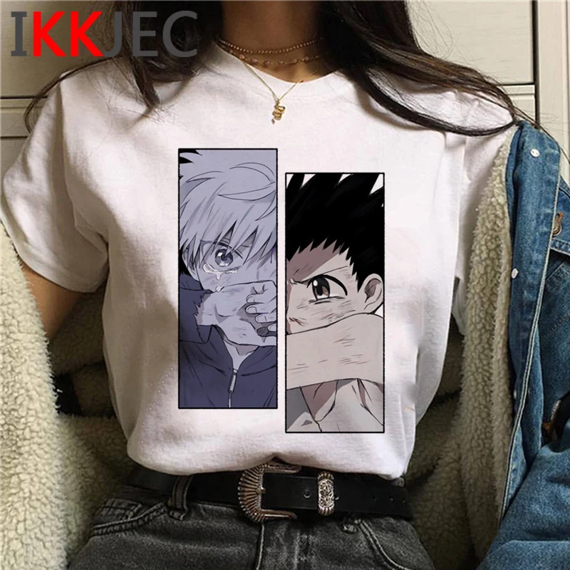 

Женская футболка Hunter x Hunter Killua Zoldyck Kurapika, Винтажная футболка с графическим рисунком, 2021