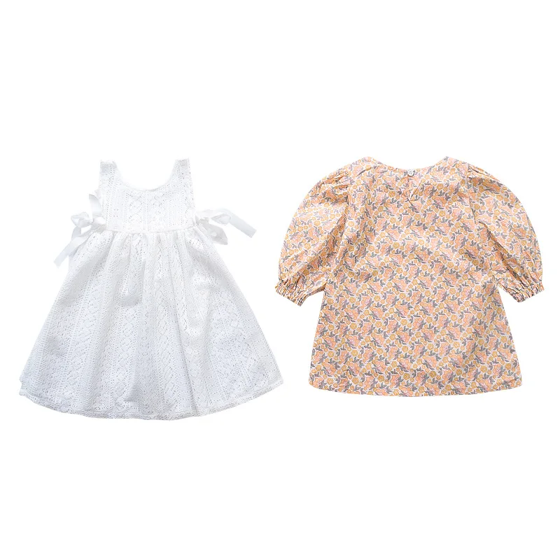 

Girls' Mesh Two-Piece Set Skirt 2020 Autumn New Baby Two-Piece Suit Children's Clothing Fashion