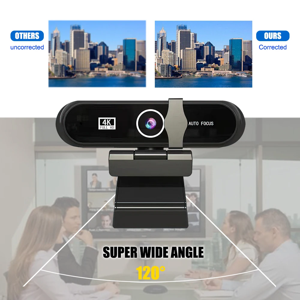 

2022. Веб-камера для ПК 4K с автофокусом, USB веб-камера 2K, ноутбук с подарком, штатив 30 кадров в секунду, веб-камера 1080P для Youtube с микрофоном