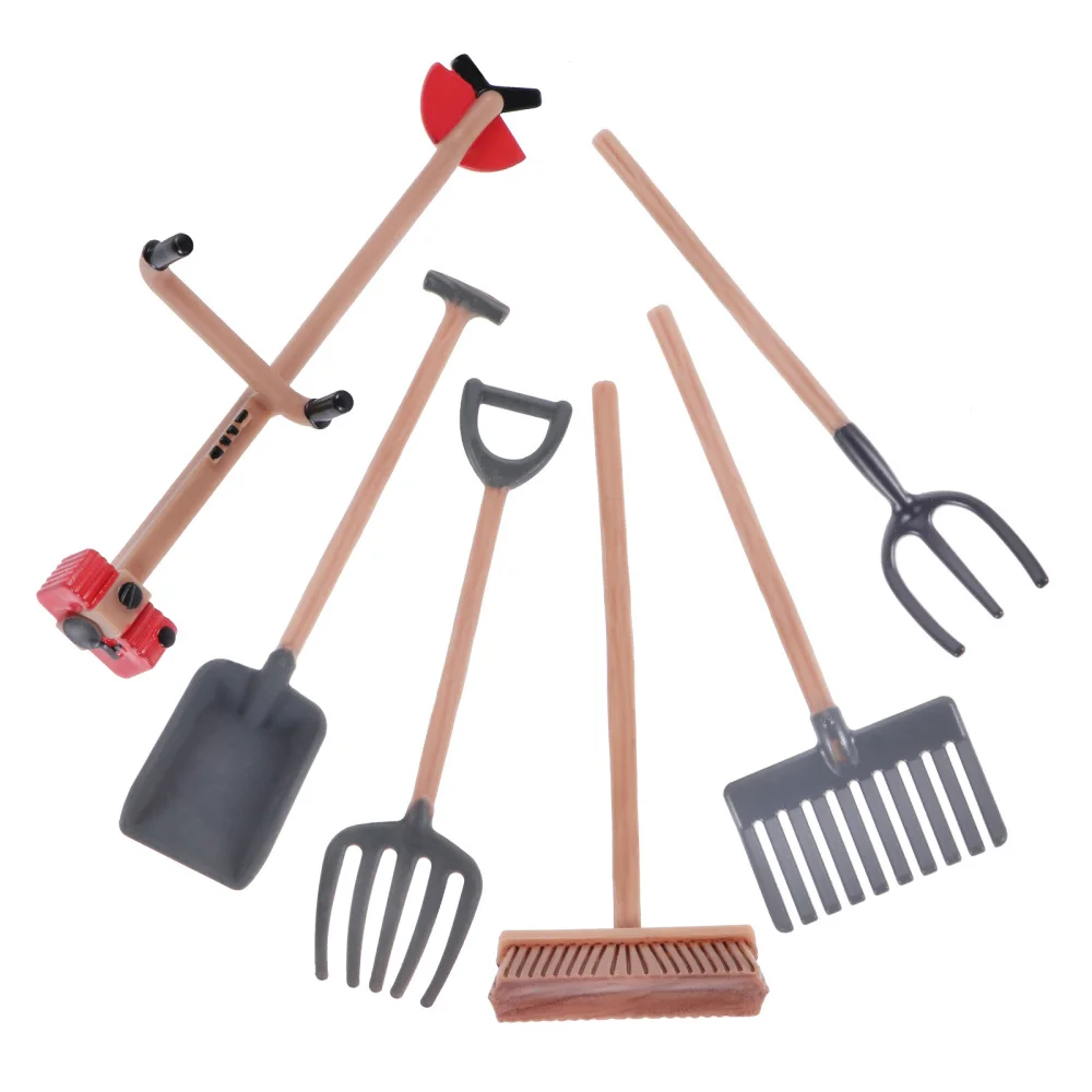 

6Pcs Mini Farm Emulation Ornament DIY Tools Model Simulation Tools Model