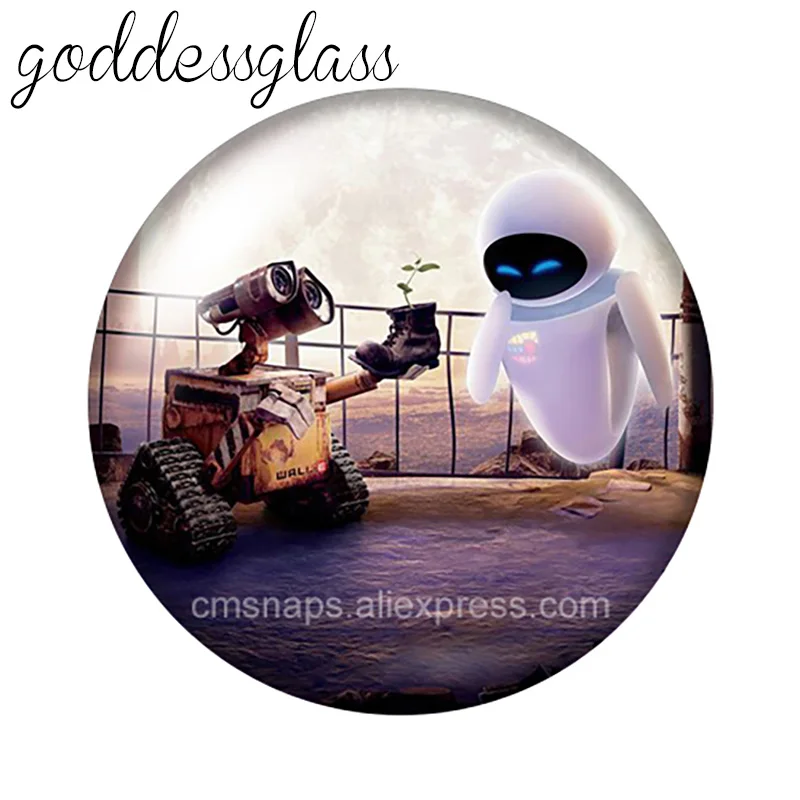 10 шт. круглые стеклянные пуговицы для браслетов 18 мм