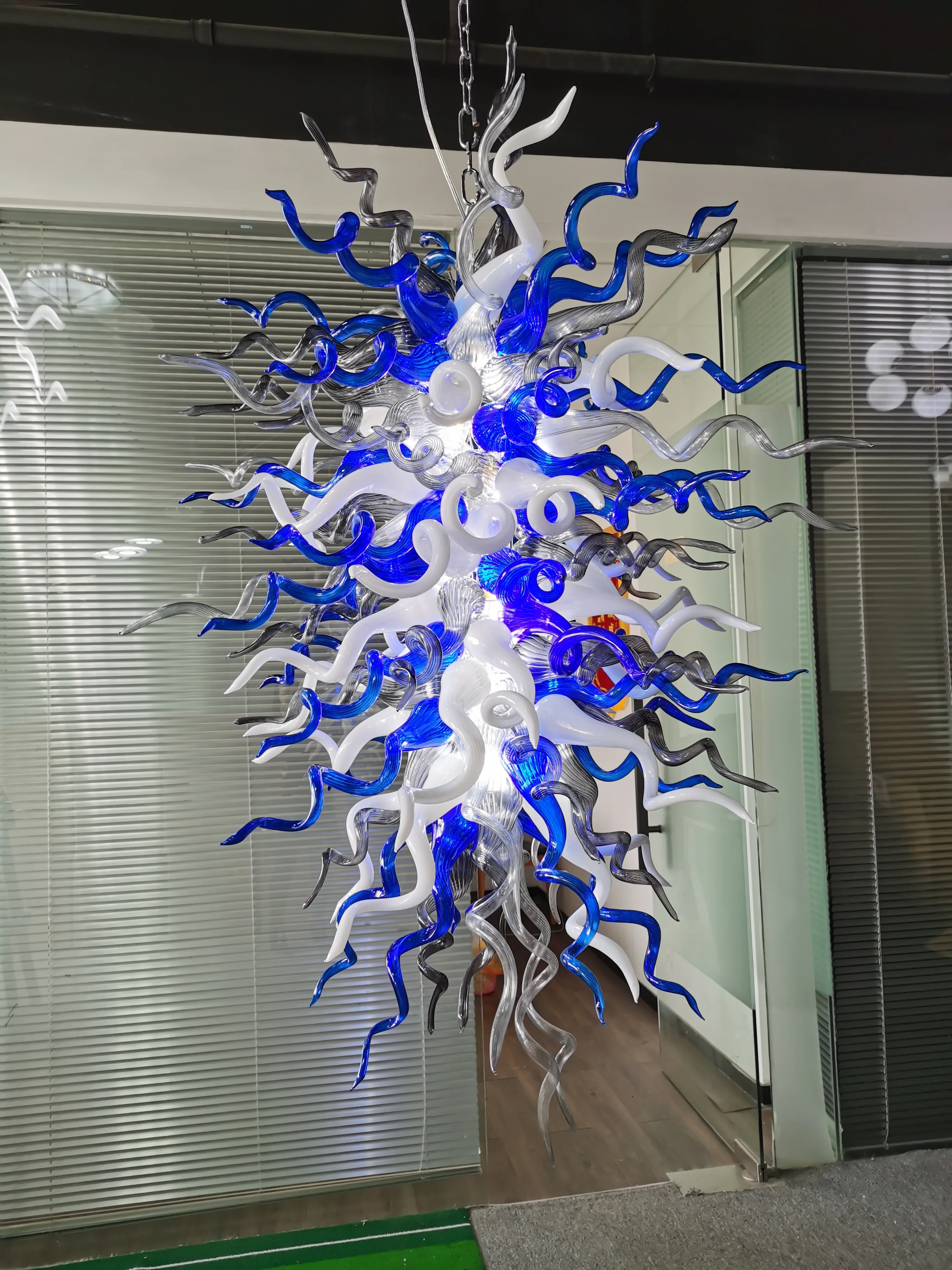 Люстра ручной работы из дутого стекла освещение новое художественное украшение