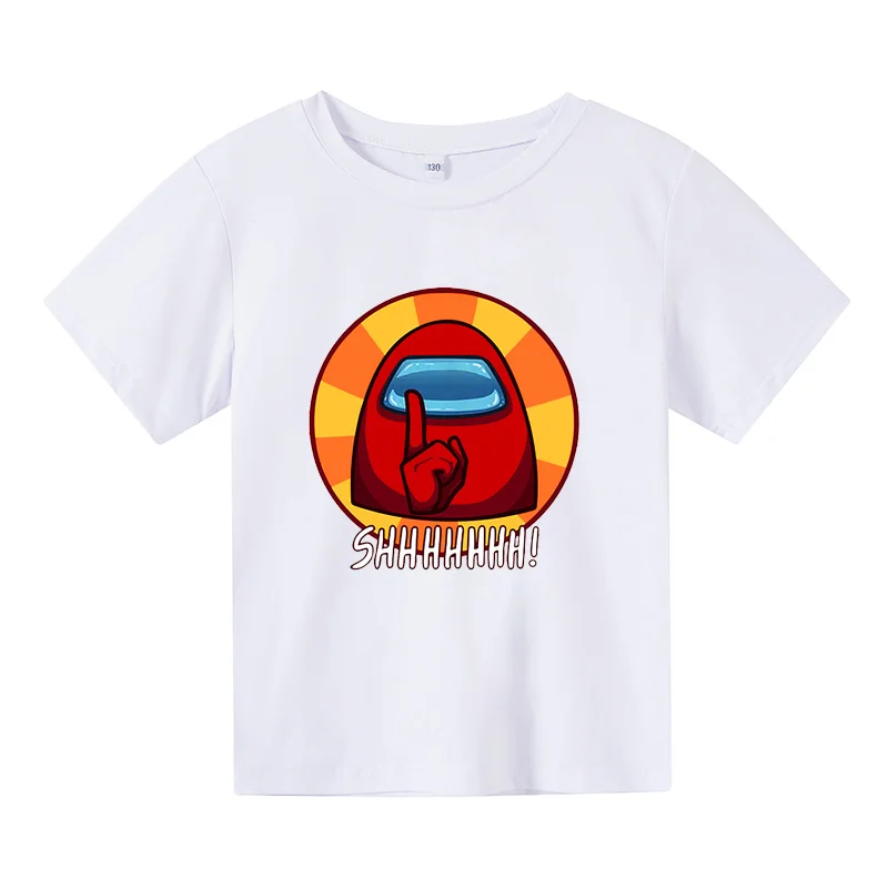 

3D Print Among Us Baby Tshirts 2021 New Kids T-Shirt Girls Funny Clothes Boys Costume Children Summer Tops Hot Game Kids Clothes