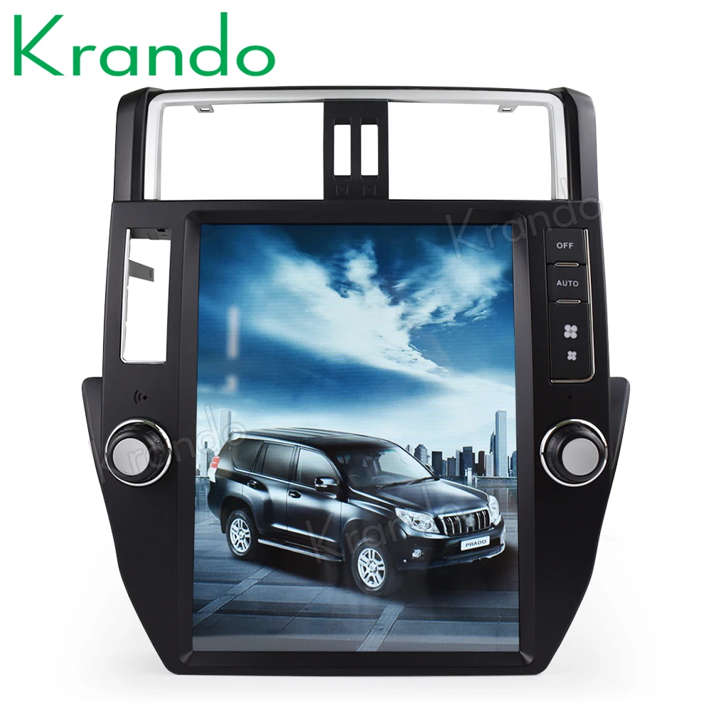 Автомобильный радиоплеер с большим экраном Krando Android 8 1 12 дюйма Тесла для Toyota Prado