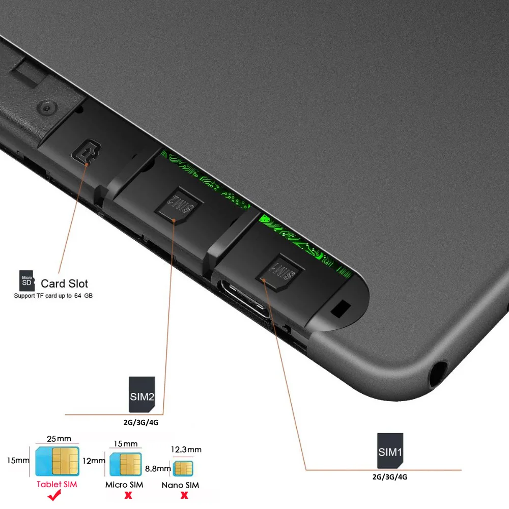 Новый 10-дюймовый планшет Android 9 0 Google Market 1280x800 IPS Wifi Две SIM-карты Телефонные звонки