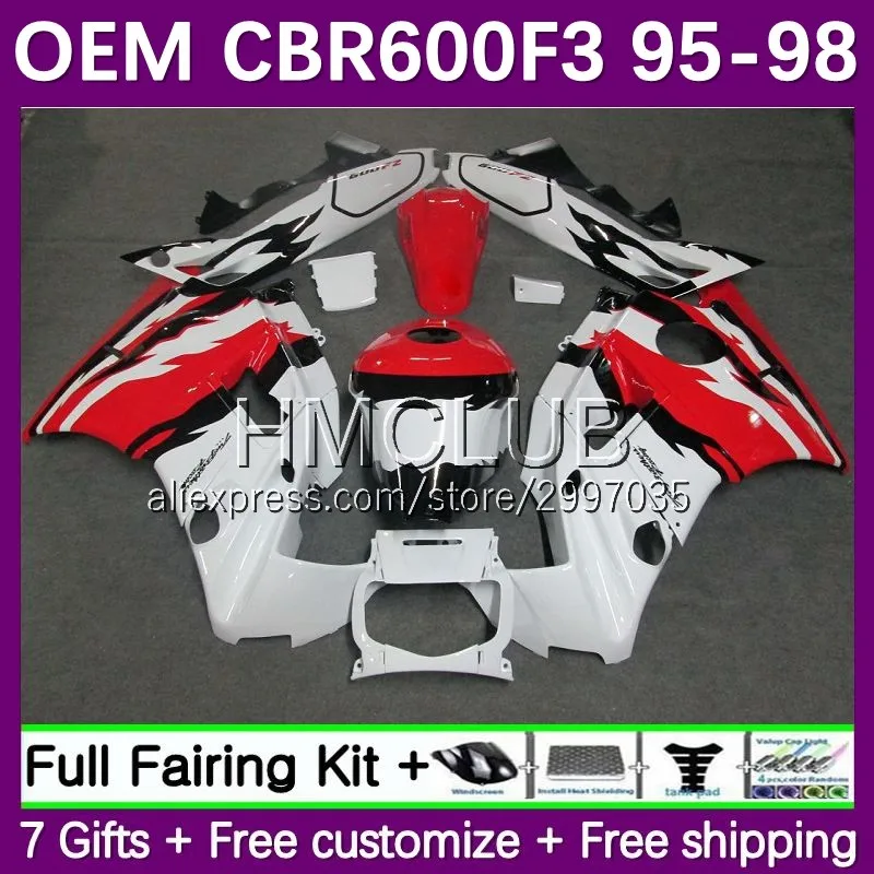 

Injection Body For HONDA CBR600 CBR 600F3 600 F3 2No.35 CBR600F3 1995 1996 1997 1998 CBR600FS 95 96 97 98 Fairings white red