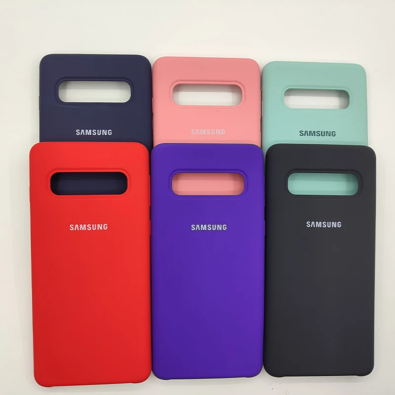 Samsung Galaxy S10 S9 S8 Plus жидкий силиконовый чехол шелковистый мягкий на ощупь для
