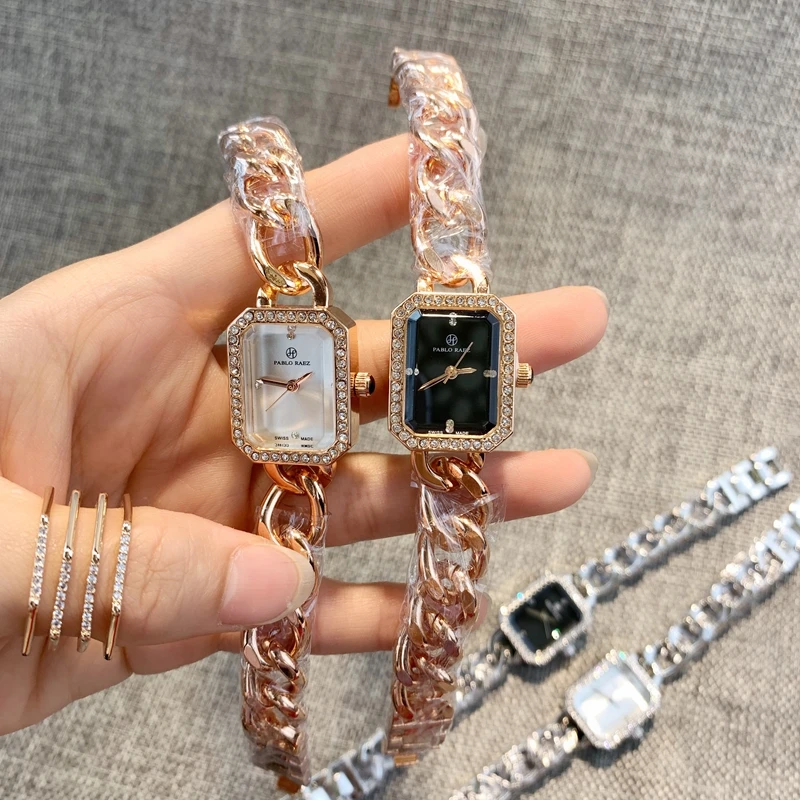 

PABLO RAEZ Reloj Mujer Woman Diamond Watches Luxury Nurse Lady Casual Dress Female Fashion Wristwatch High Quality Gift For Girl