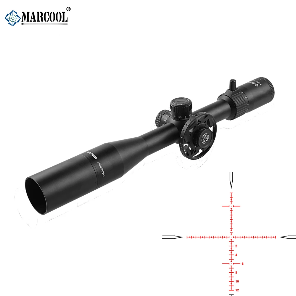 Охотничий прицел Marcool EVV 4-16X44 SFIR FFP тактический оптический с красной подсветкой