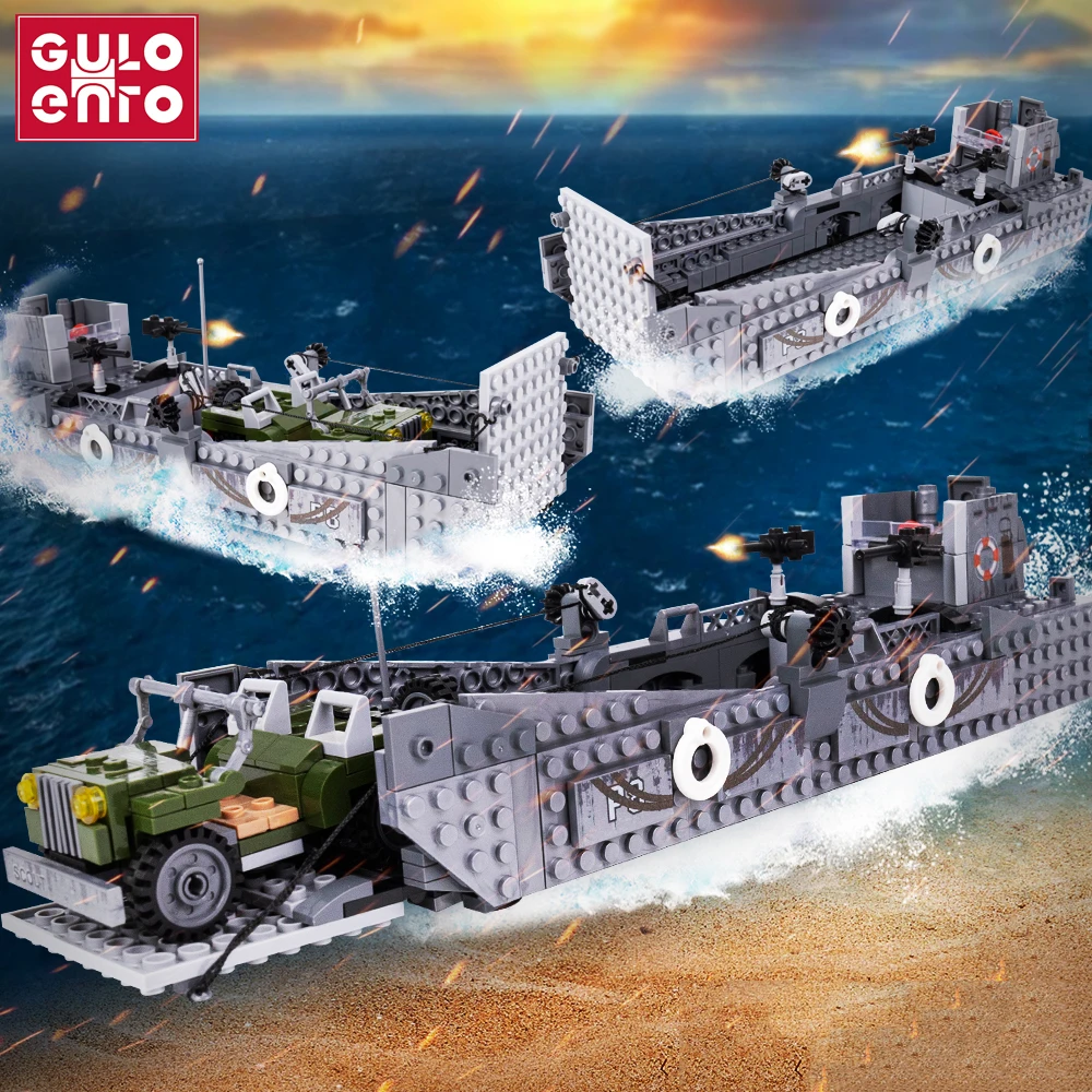 GU010 LCM3 модель посадочного корабля военные серии строительные блоки корабль