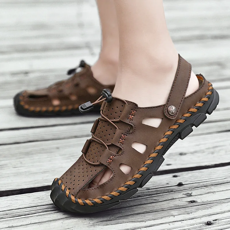 Sapatos de Praia Moda ao ar Sandálias de Lazer Sandálias Masculinas Verão Nova Respirável Livre 2021