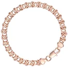 9 видов стилей браслет из розового золота 585 пробы женский, Бисмарк, панцирная цепь, Чеканная Венецианская цепь, лучший подарок, 17-23 см GBB1A