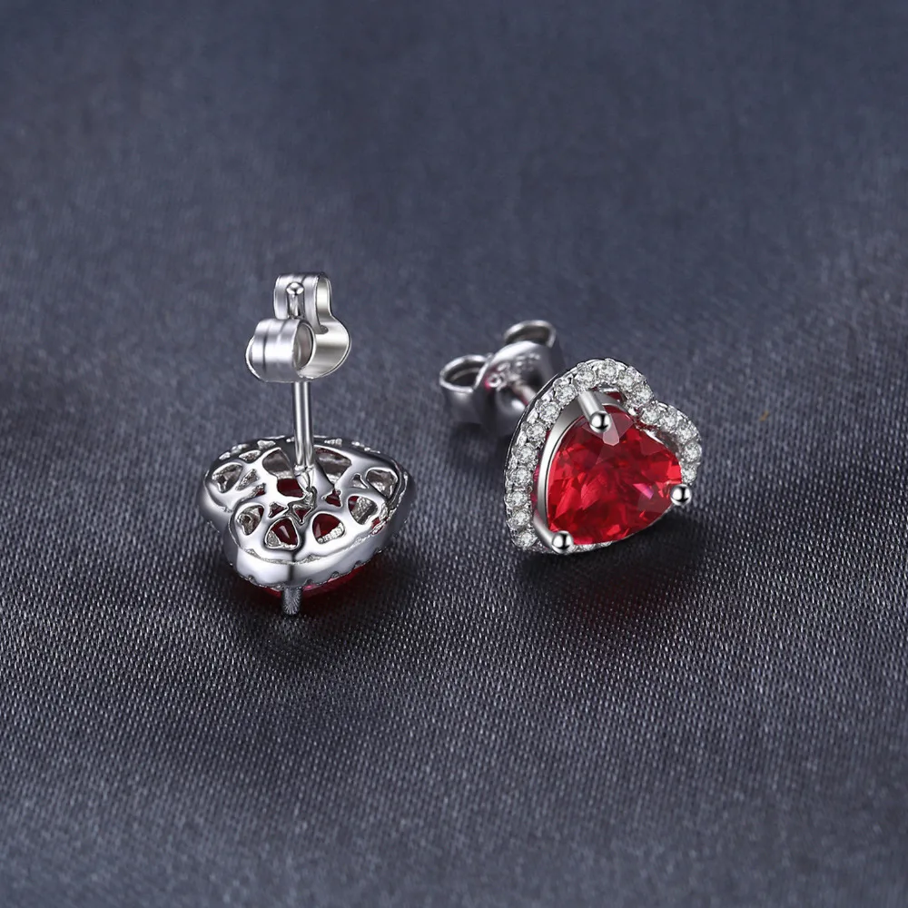 Женские серьги-гвоздики в форме сердца JewelryPalace серьги из стерлингового серебра 925