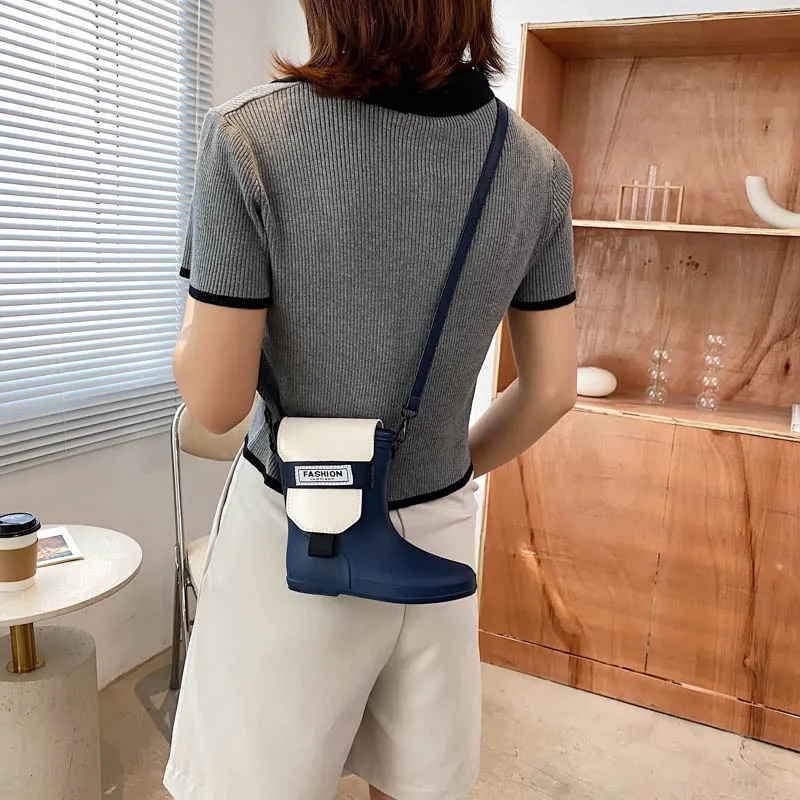 Summer New Candy Color Women's Bag Personalized Shoes Shape Shoulder Bag Pu Fashion Hit Color Crossbody Bags for Women 2021