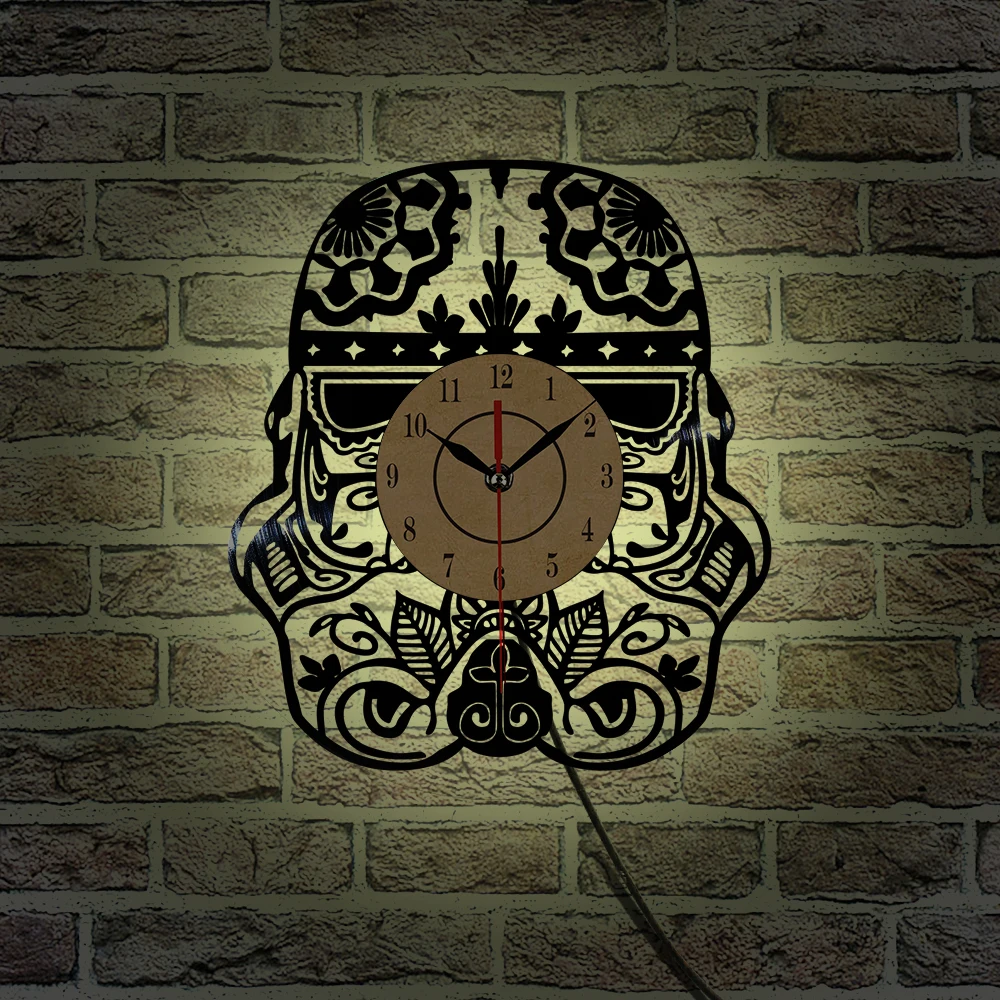 2019 Бесплатная доставка 3D Виниловые настенные часы художественные Античный стиль