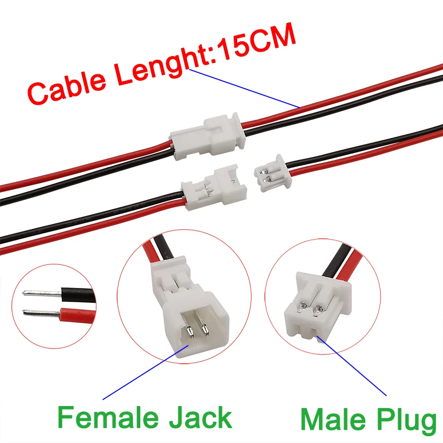 5 пар JST 1 25 мм 2 Pin Micro Male Female Plug Jack провод кабельный разъем для игрушек небольших