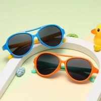 2022 goggle polarized lovely kids sunglasses boys girls baby infant sun glasses children uv400 silica gel double color eyewear