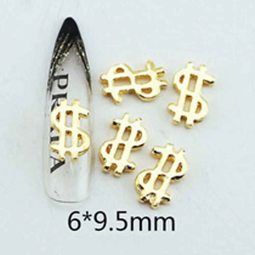 Металлические 3D украшения для ногтей подвеска аксессуары ювелирных изделий знак