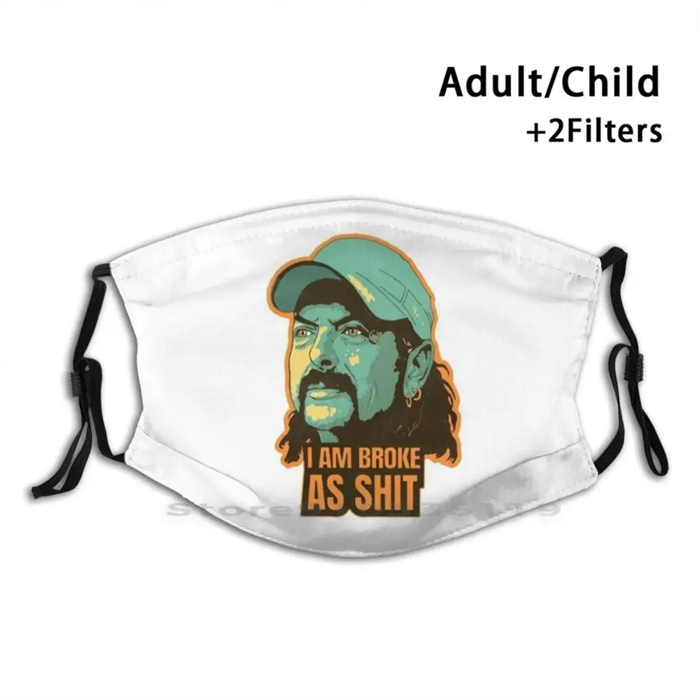 

Многоразовая маска с принтом «сломан как король» Pm2.5, светофильтр, маска для лица для детей, тигровый король, экзотический Джо виннивуд, Carol ...