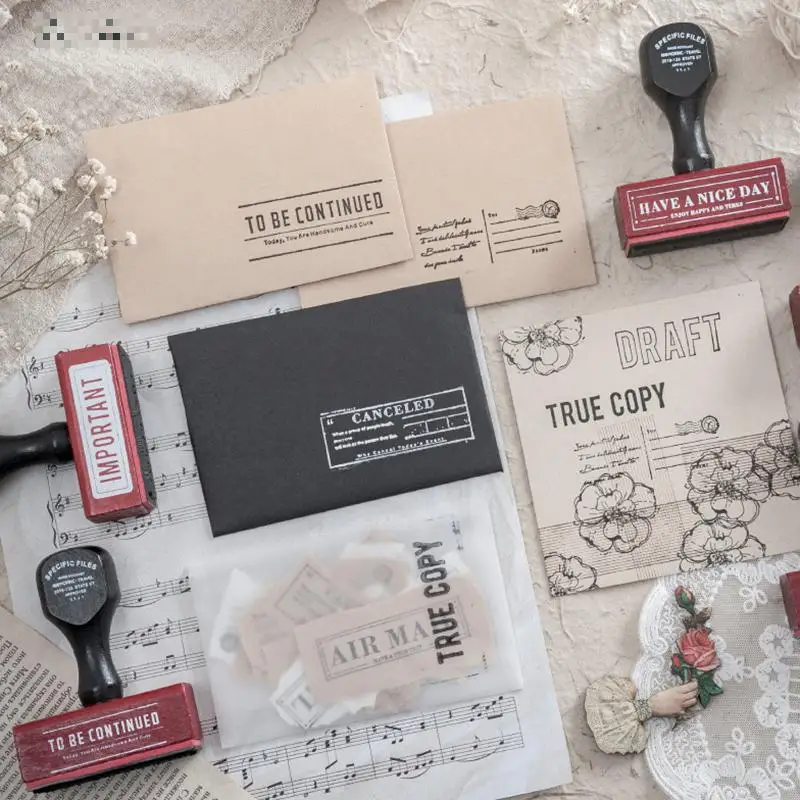 Деревянная ручка винтажный штамп для документов деревянные и резиновые штампы