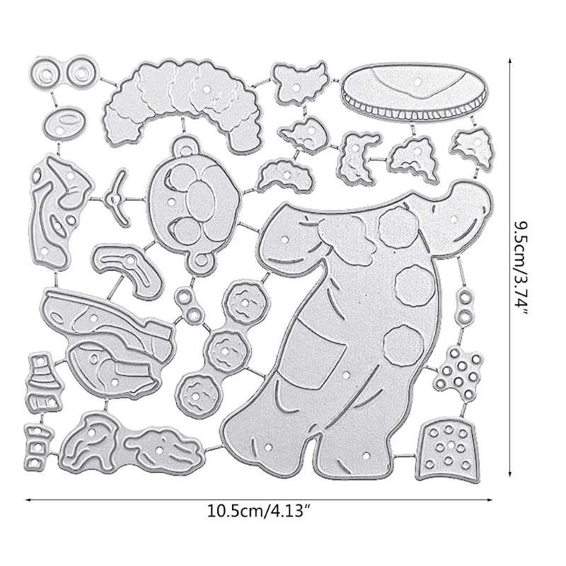 

Circus Clown Carbon Steel Scrapbooking Embossing Stencil, DIY Printing Steel Mould for Album Paper Card Making