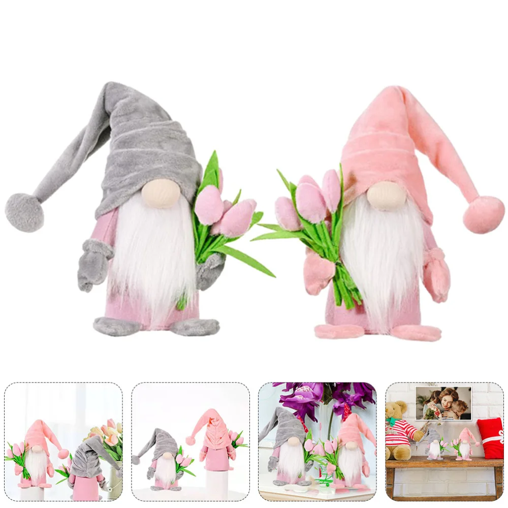 

2 Pcs Delicate Dolls Multipurpose Party Props Festive Stuffed Dolls