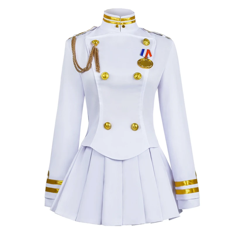 

Anime! 2017 New Game Azur Lane White Ship TAKAO Uniform Cosplay Costume Women Dress Free Shipping
