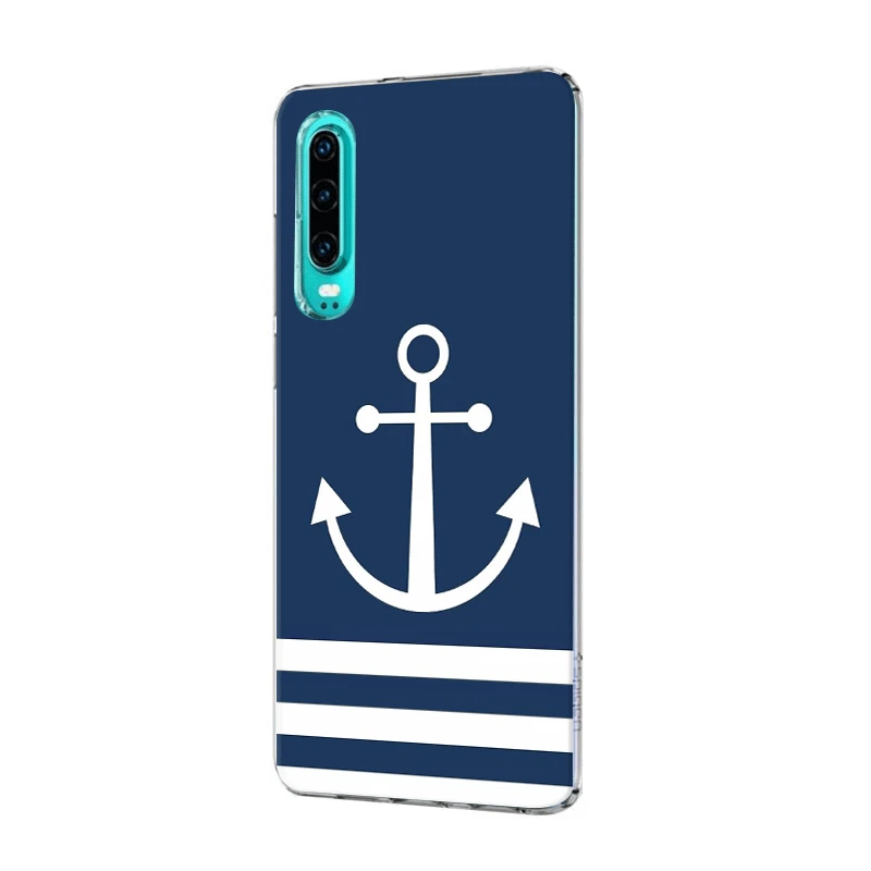 Mobile Phone Case For Huawei Nova 2i 3 3i 4 5i 2 Y5 Y6 Y7 Y9 Prime Mate 10 20 Pro Lite Nautical Anchor Wood | Мобильные телефоны и