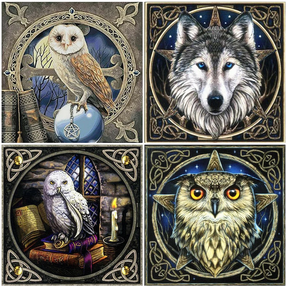 

MomoArt DIY Бриллиантовая мозаичная фигурка животного 5D крест стежка Наборы Алмазная вышивка сова картина Стразы картина ручной работы хобби