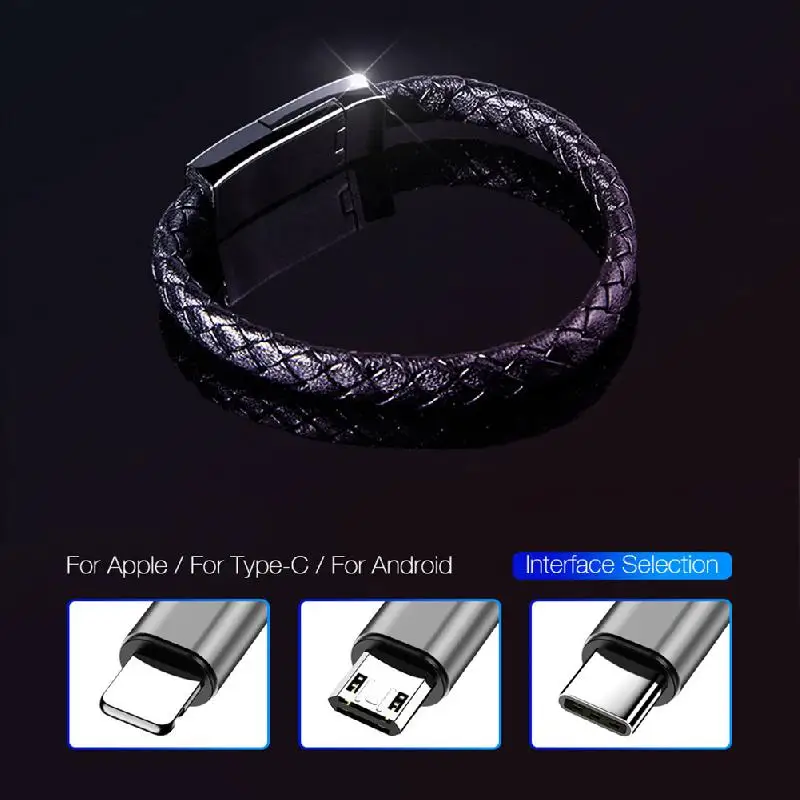 Кожаный мини Кабель Micro USB для iPhone 6 7 Android кабель зарядки и передачи данных|Кабели