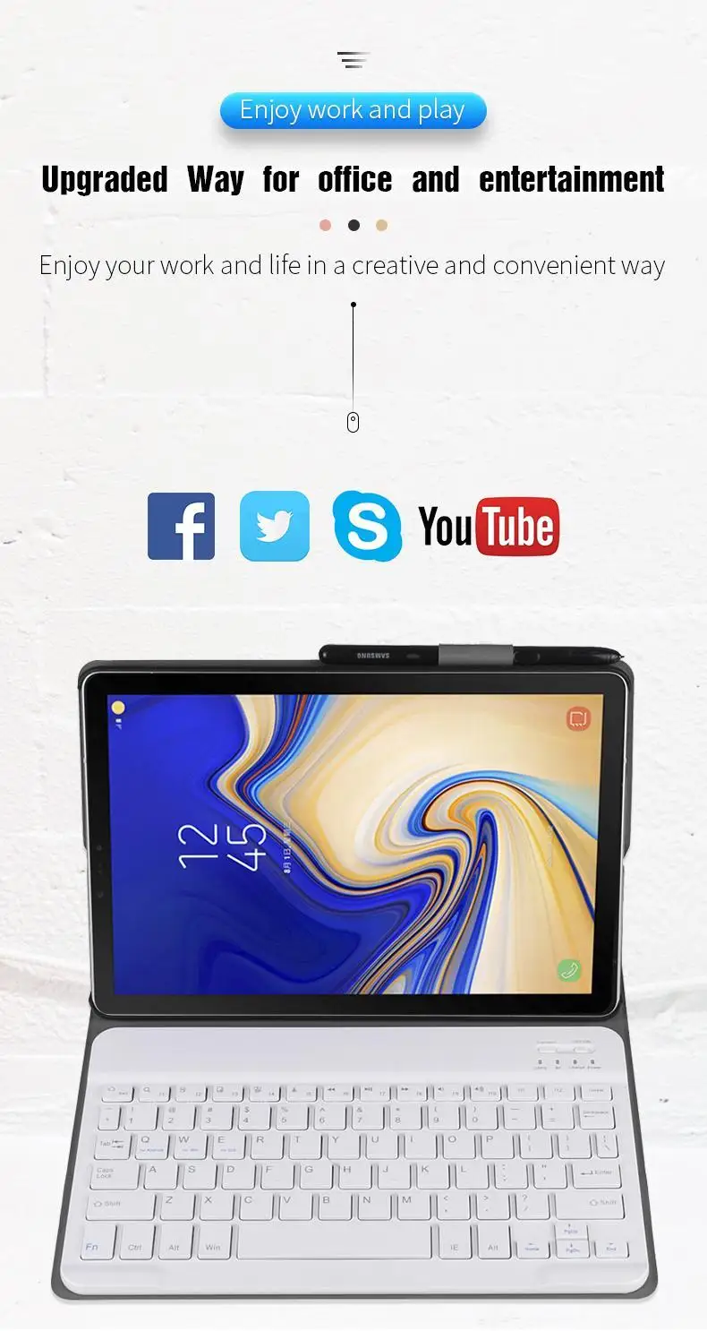 Беспроводной клавиатура чехол для samsung Galaxy TAB S5E Bluetooth чехол с откидной магнитной крышкой клавиатура чехол для планшета для samsung TAB S5E S4 s5 e 10,5