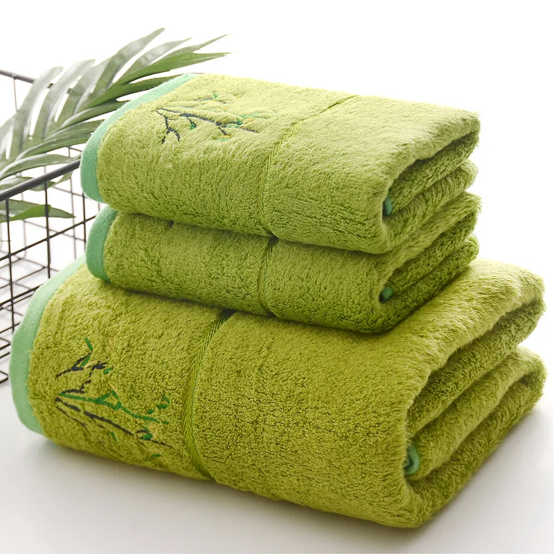 24 pcsset bamboo fiber bath towels set simple embroidered hand towel strong water absorption high quality soft bathroom towels free global shipping