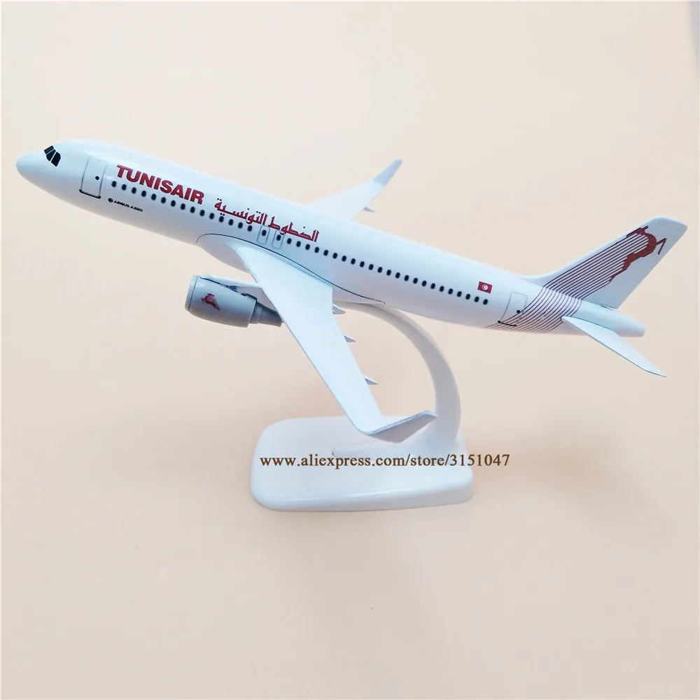 20 см Tunis Air Airbus A320 Airlines модель самолета из сплава металла литья под давлением Airways