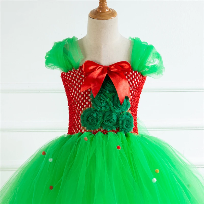 

Girls Christmas Tree Costume Cosplay Children Christmas Costume For Kids Dress Up