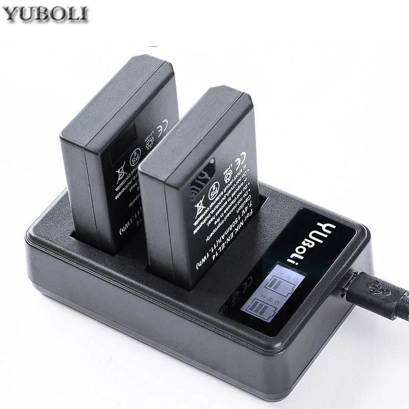 2x EN-EL14 EN-EL14a ENEL14 EL14 EL14A Батарея для Nikon P7800, P7700, P7100, P7000, D5500, D5300, D5200, D3200, D3300, D5100, D3100, Df