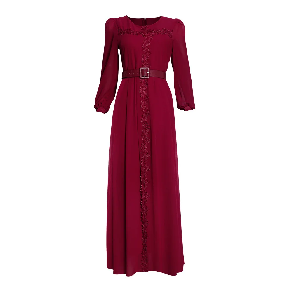 Женское шифоновое платье, Повседневная Длинная юбка в мусульманском стиле