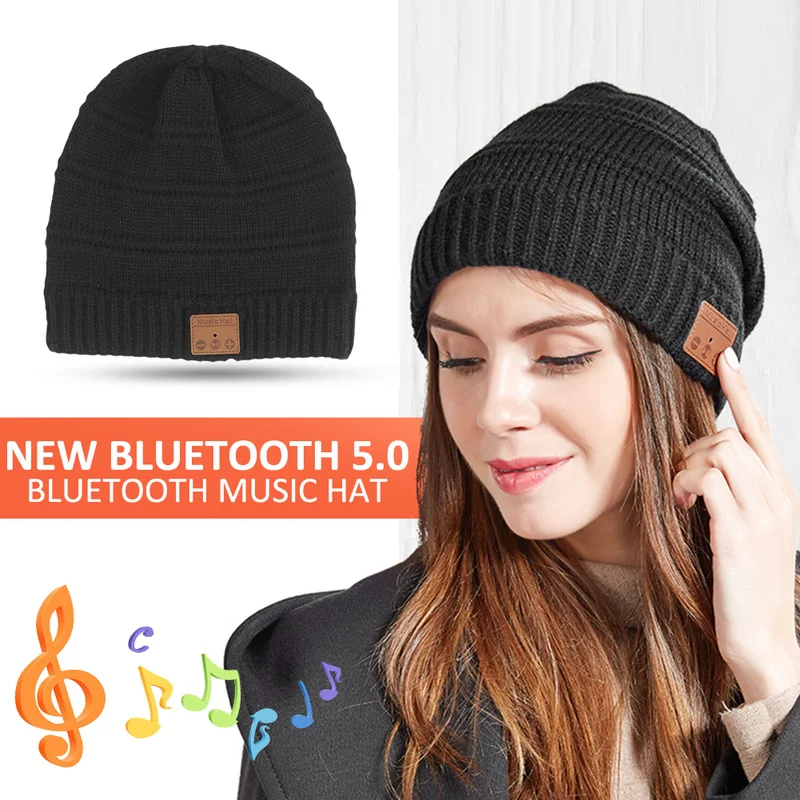 Детская супермягкая трикотажная Bluetooth-шапочка без козырька для зимних видов