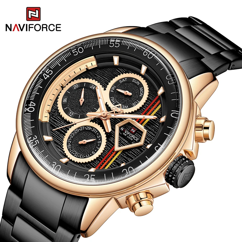 

NAVIFORCE Luxury Brand Mens Watches Multi-function Auto Date Waterproof Clock Fashion Casual Quartz Wristwatch Relogio Masculino