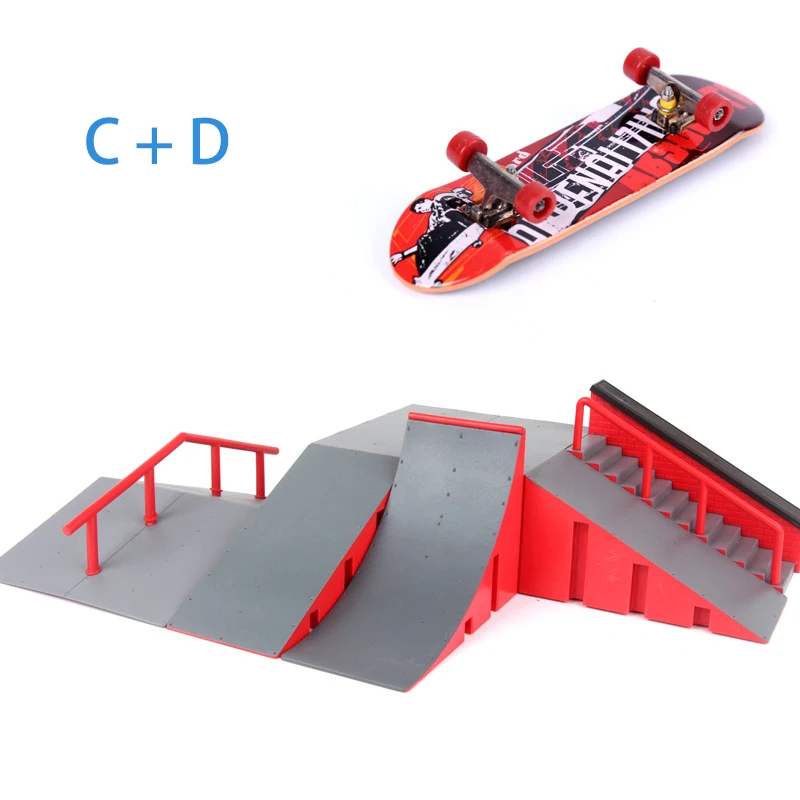 Mini Skateboard Toy Skate Park For TechDeck Fingerboard Ramps Ultimate Training Board Toys for Kids | Игрушки и хобби
