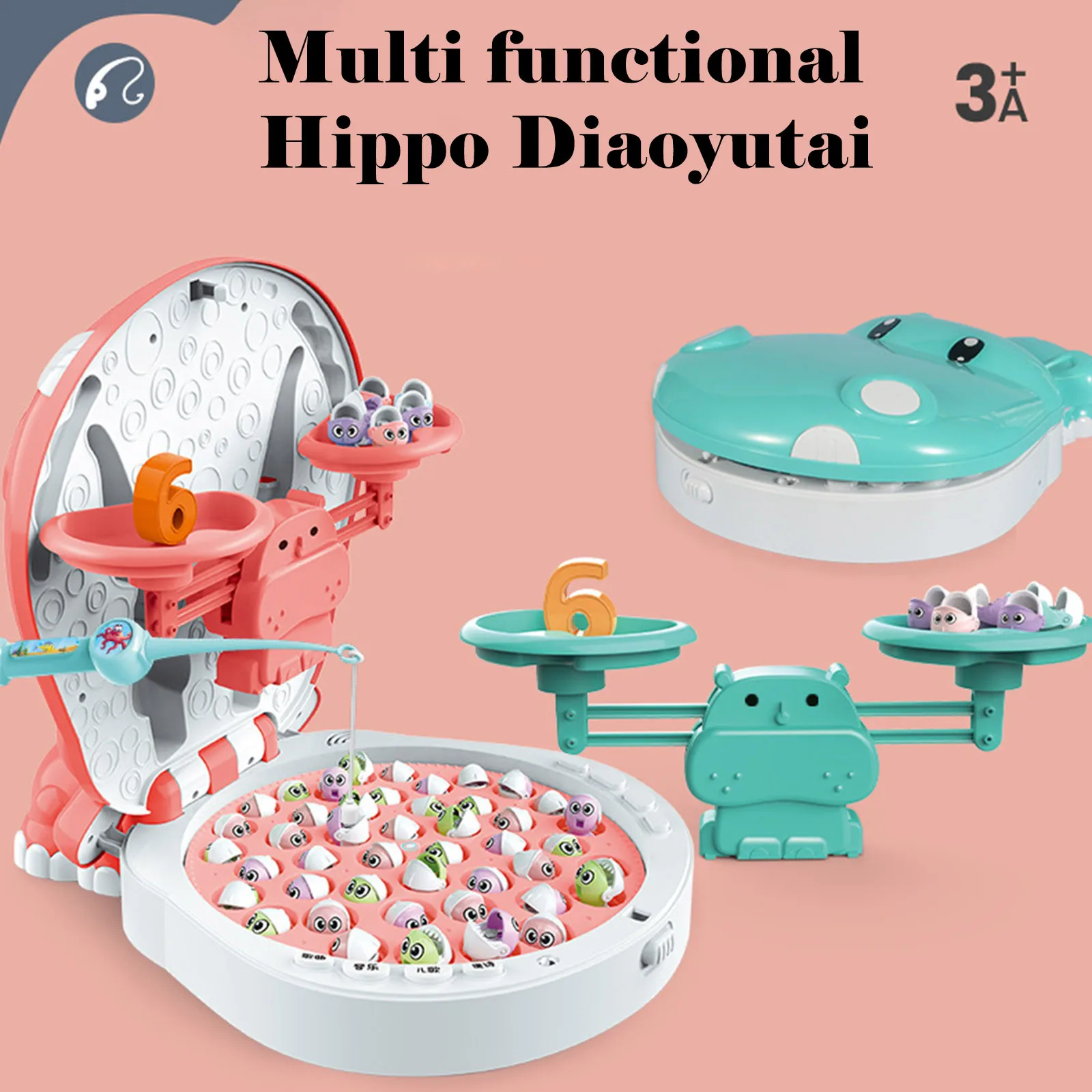 Игрушки для рыбалки детей-4 в 1 электрическая Магнитная рыболовная