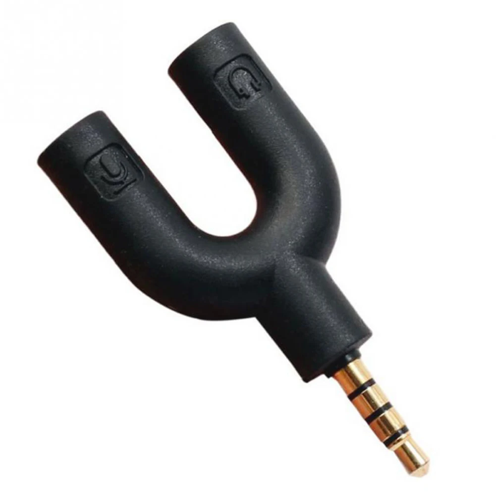 Аксессуары для наушников Портативный сплиттер микрофона двойной разъем