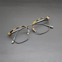 japanese brand handmade eyeglasses titanium square acetate myopia glasses men gafas frame prescription eyewear oculos de grau