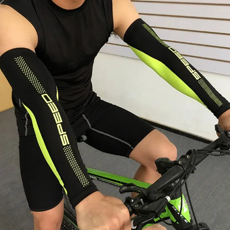 1 шт. Компрессионные рукава для спорта баскетбола велоспорта защиты от УФ лучей