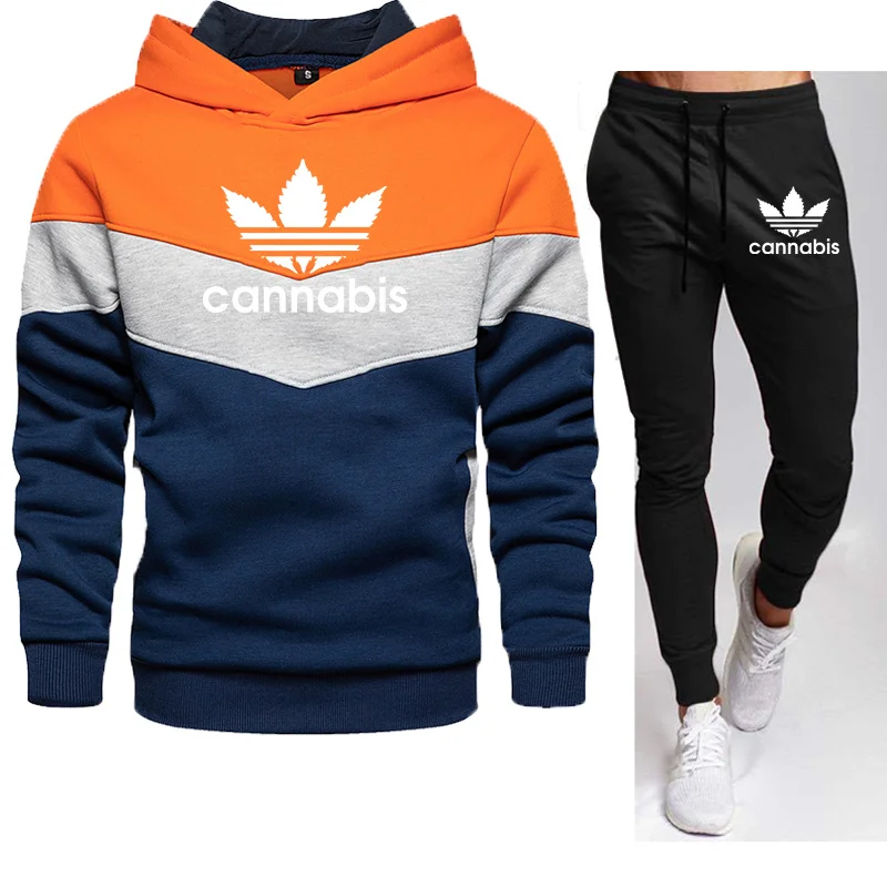 

Hoodie men's pullover new casual sports jogging fashion street sports suit + pants two-piece suit
