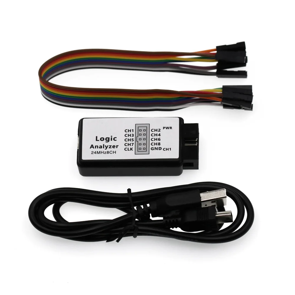 

USB Logic Analyzer Equipped With 8 channels 24M 8CH Microcontroller ARM FPGA Debug Tool 24MHz, 16MHz, 12MHz, 8MHz, 4MHz, 2MHz