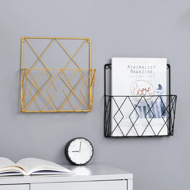 

1Pc Grids Decoration Metal Home Decoration Modern Wall Shelf for Books On The Wall Hanging Decorations for Living Room Piecies