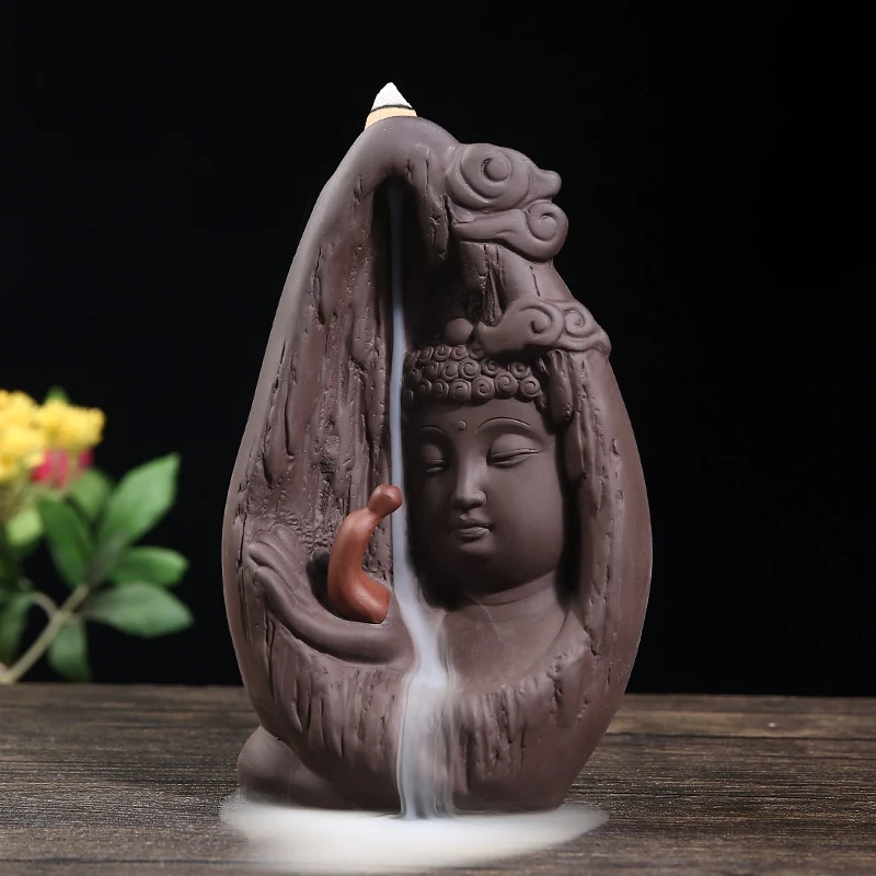 Творческий Будды уход за кожей лица Blackflow Ладан дыма Керамика ароматическая