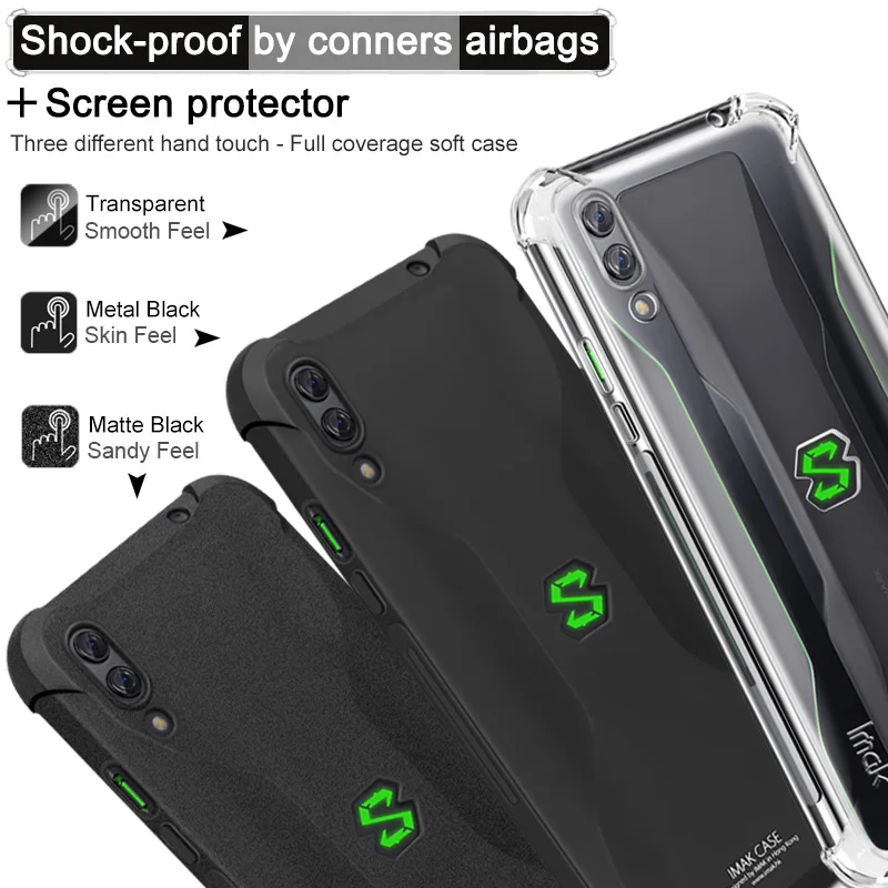 Черный Shark2 Black3 3 S чехол с кристаллами Black Shark 2 IMAK прозрачный силиконовый для Funda