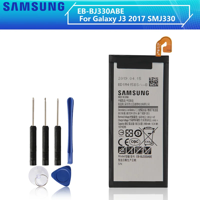100% Оригинальная Аккумуляторная батарея для Samsung GALAXY J3 2017 EB BJ330ABE J3300 Edition 2400